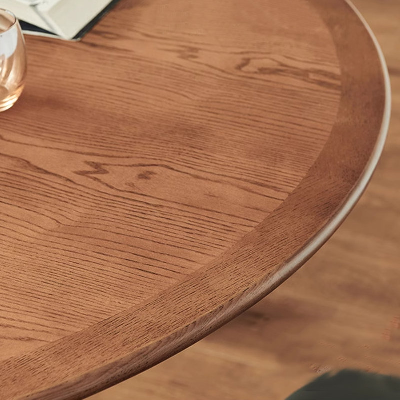 Howat Round Dining Table, Brown, Brown/Black, 51.18" W x 51.18" L