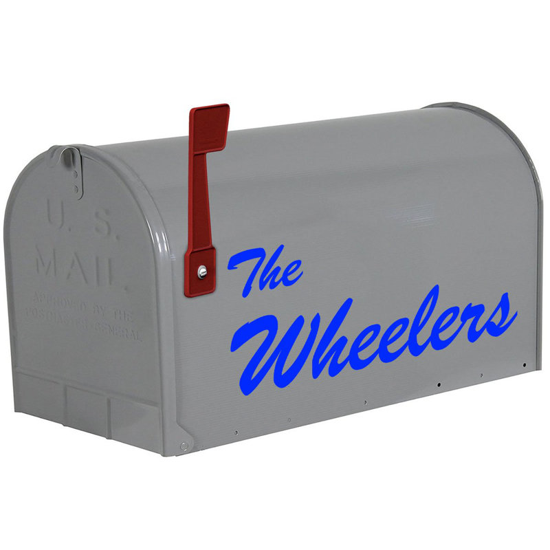 6 po lettre de maison autocollante, Bleu, Oui
