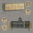 Blayde Light Gray & Natural Finish Server