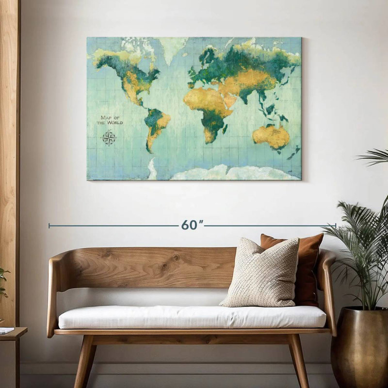 Carte de la terre d'Aliaz, H 30 po x l 45 po