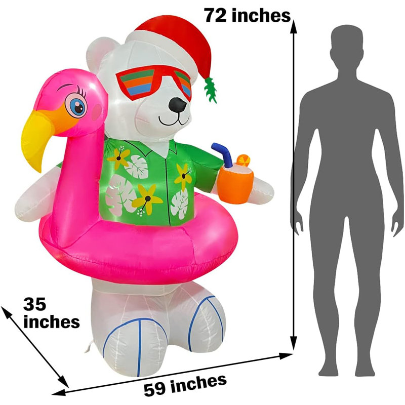 Ours Gelincik avec flamant rose