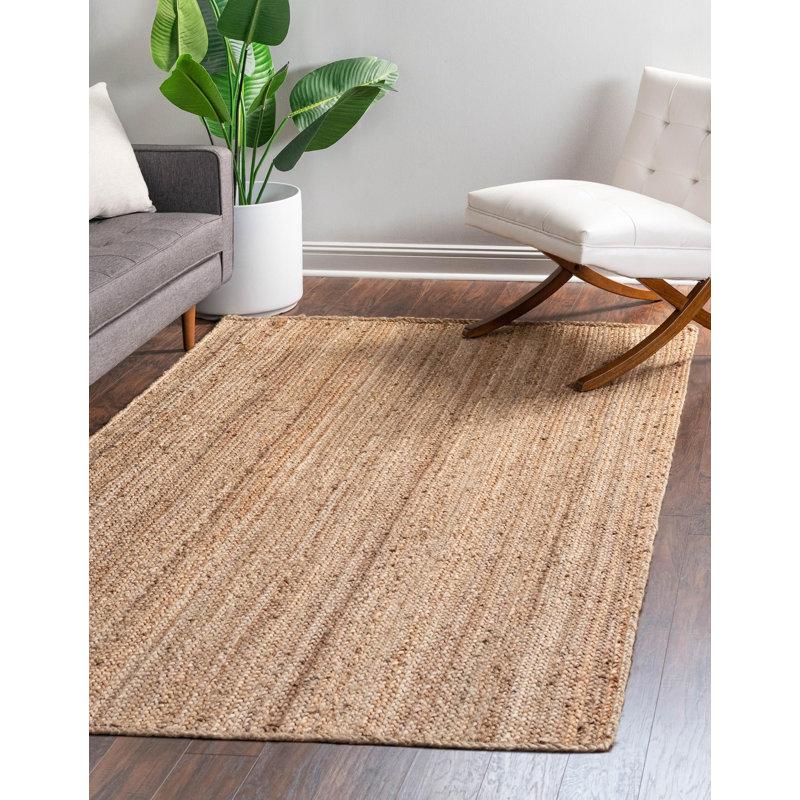 Tapis chindi tressés à la main Meador, Rectangle 5 pi 1 po x 8 pi