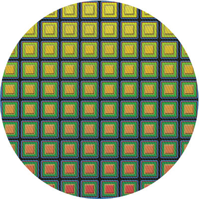 Tapis vert à motif géométrique Saito