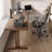 Light walnut L-Shaped Solid Wood desks-107510416-107510421