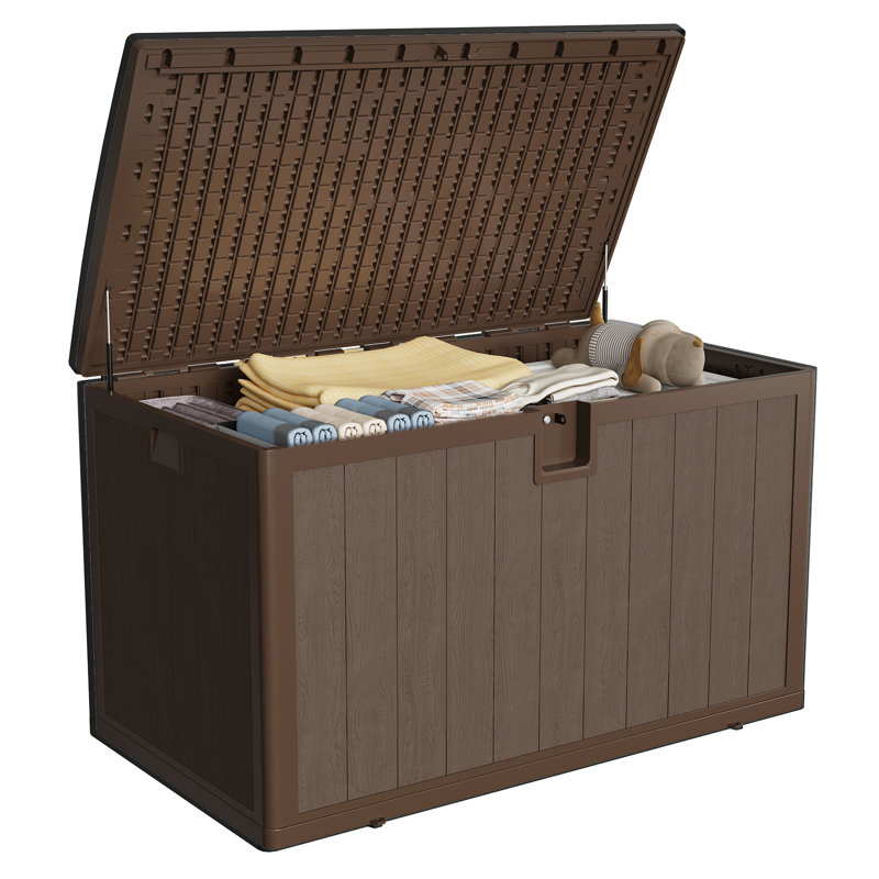 HAUSPROFI 71cm W Deck Box, Brown