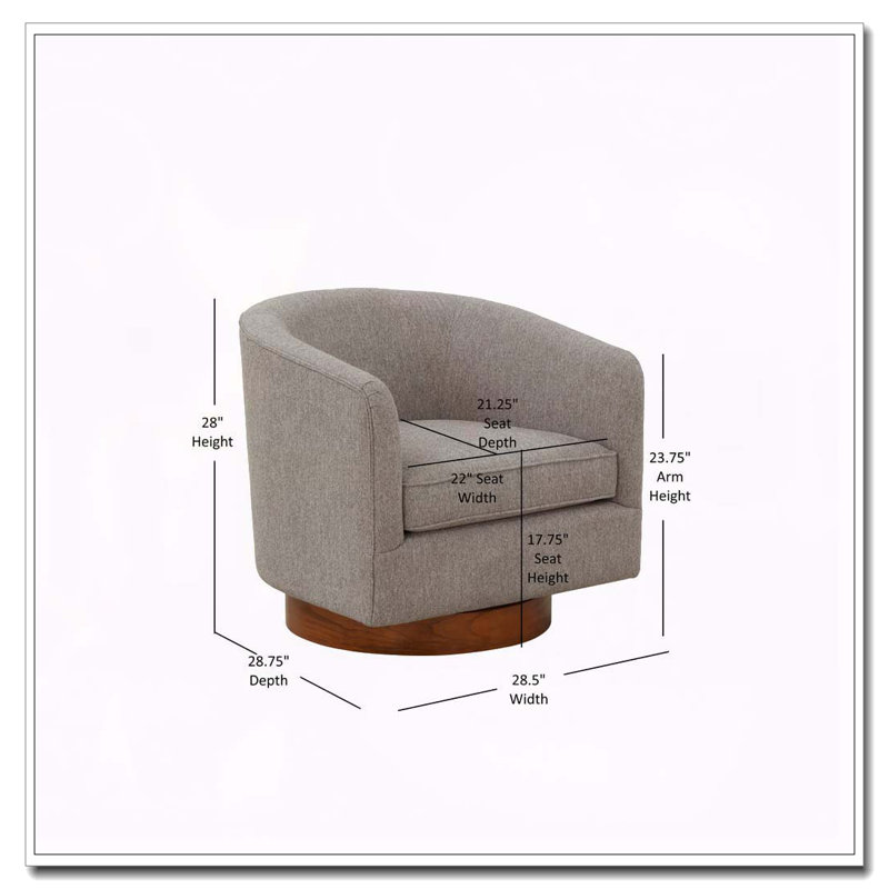 Chaise pivotante Miramar, Gris