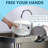 Dual Foot Pedal Faucet Double Handle Deck Mounted Bathroom Faucet With Pedal Valve And Supply Lines