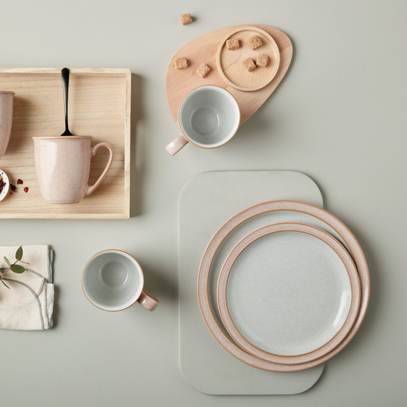 Denby Elements Dinner Plates, Sorbet Pink