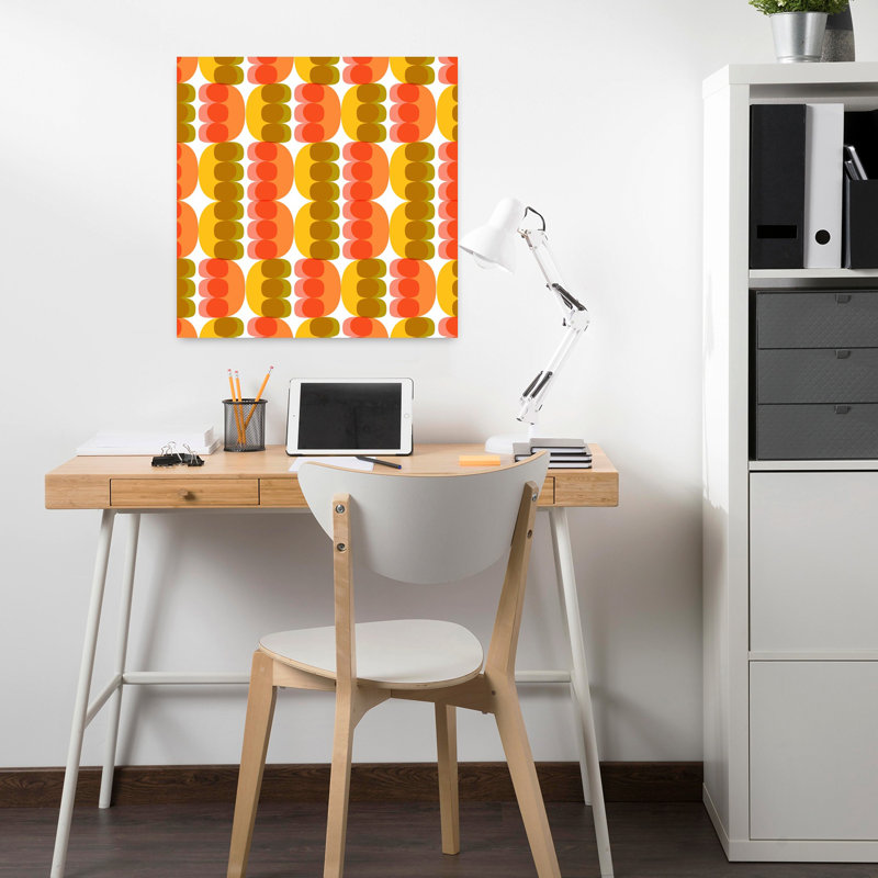 Atomic Art 1, art abstrait contemporain, H 18 po x l 18 po