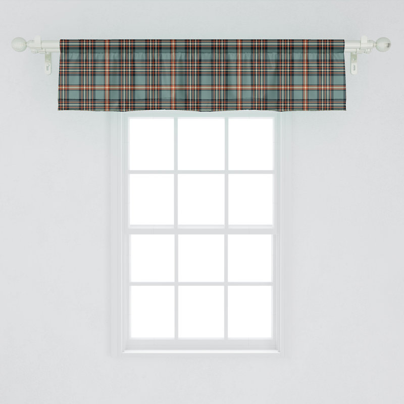 Cantonnière tartan Ambesonne, L 54 po x L 12 po