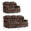 Ensemble de canapé et fauteuil inclinable manuel en microfibre Ireneo-100918733
