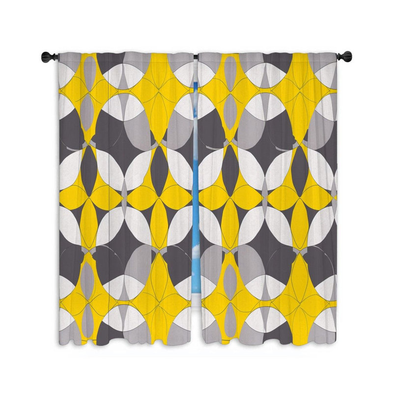 Paire de rideaux obscurcissant en polyester, L 20 po x L 63 po