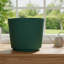 Pot à fleurs vert en résine recyclée