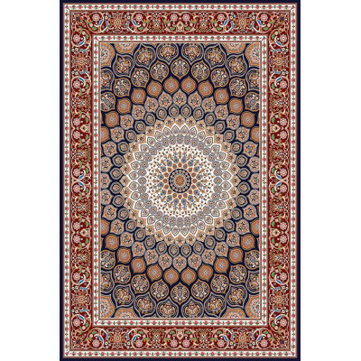 Tapis tissé élégant (4 x 6 pieds), 100% polyester, d'une hauteur de poils de 0,3 po | Pois antibactérien antidérapant en PVC | Lavable à la machine, impression numérique en 3D | Parfait pour le salon, la chambre à coucher et le bureau