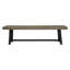Banc rustique en bois pour terrasse, bicolore, 45,7 cm de hauteur, aspect exotique, avec deux panneaux à lattes, 36,8 cm de profondeur, idéal pour se détendre sur la terrasse.