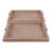 Selenite Handles Rectangular Suede Ottoman Tray - Versatile Decorative Tray For Coffee Table Or Home Decor Accent Tray - Set Of 2, 20", Tan-1196278266
