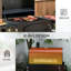 Barbecue au charbon avec tables d'appoint et support de rangement, hauteur réglable, thermomètre, roues d'ouvre-bouteilles pour patio, barbecue portatif de couleur noire, commandes de cheminée, tablettes pliantes, camping, pique-nique,