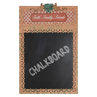 Chalkboard of Faith, Family, Friends Wood Wall Art - 19" x 27"