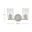 2-Light Bath Vanity Fixture with Clear Ribbed Glass-1941388293