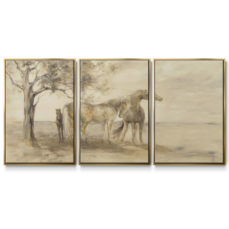 Arbre familial 3 pièces, H 40 po x l 78 po x P 2 po, Or