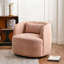 Fauteuil pivotant rembourré en lin avec repose-pieds-1350640583