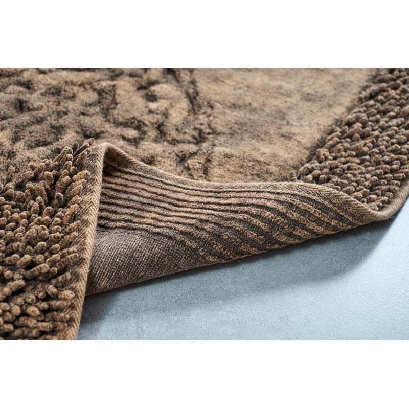 Antiallergic Non-Slip Bath Rug, Brown