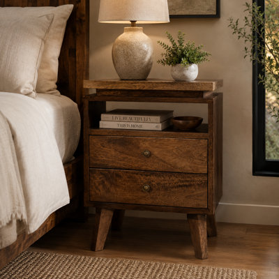 Richeson 40cm W Solid Wood Bedside Table