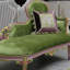 Chaise longue en bois massif sculpté