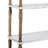 37" W Distressed Wood 5-Shelf Bookcase