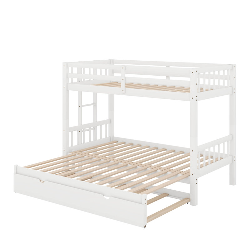 Kalinikos Twin Over Pull-Out Bunk Bed With Trundle, White