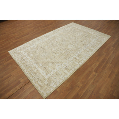 Distressed Oushak Oriental Area Rug 5x8