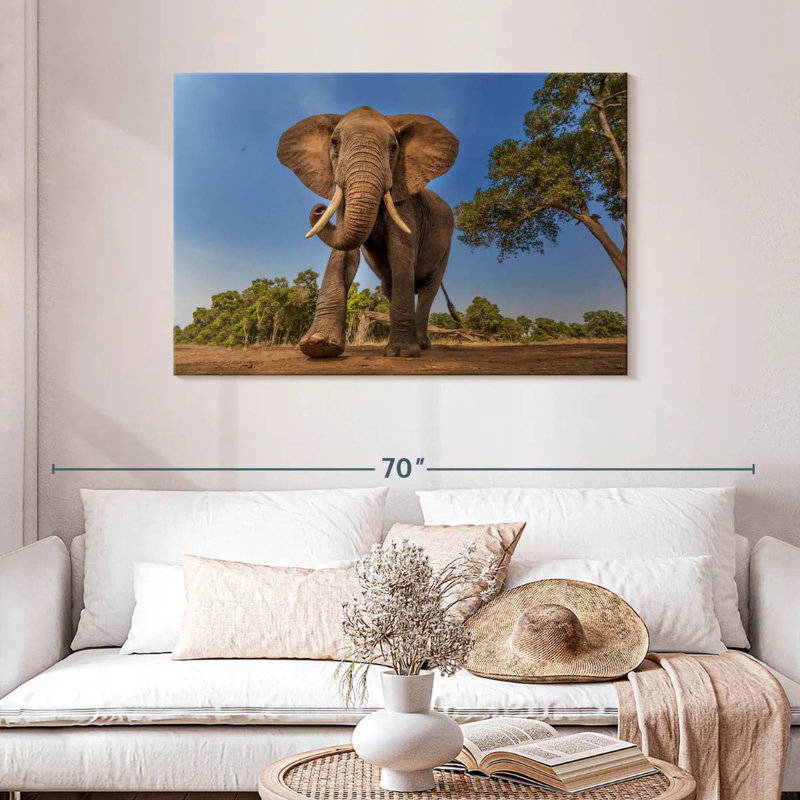 Brampt Playful African Elephant, 30" H x 45" W