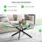 Atal Marble Effect Coffee Table - Glass Topped Metal Leg Centre Table-344349333-344349322
