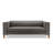 Arloine Top Grain Leather Sofa, Gray-437991897