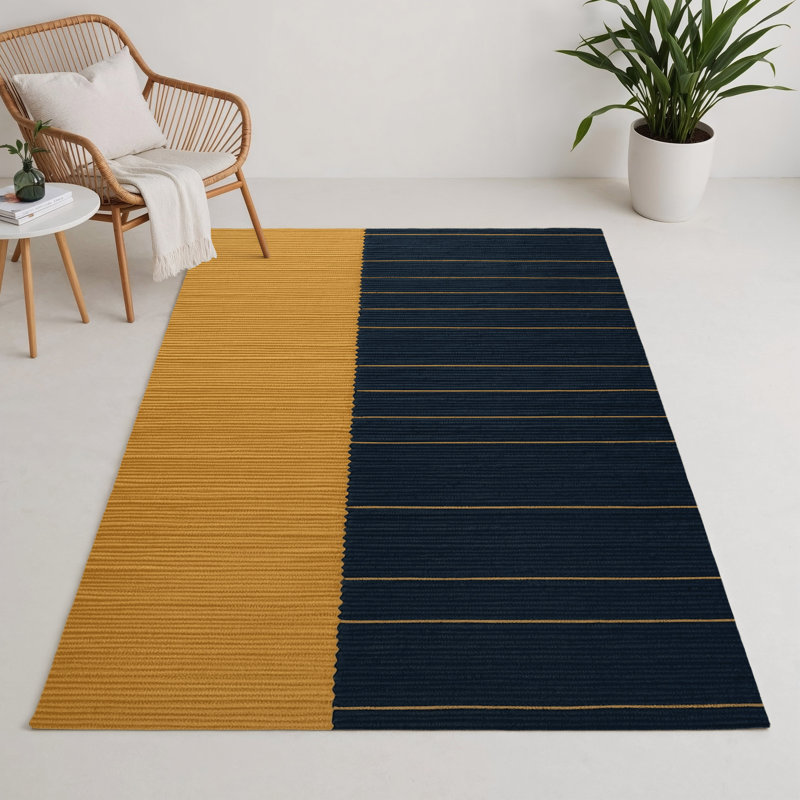 Tapis intérieur / extérieur gris HorizontalStripes, Rectangle 9 pi x 12 pi