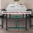 Dining Table Set for 4, Kitchen Table with 2 Upholstered Benches, Rectangular Dining Room Table Set, 3 Piece Kitchen Table Set for Small Space, Apartment, Studio, Marble White