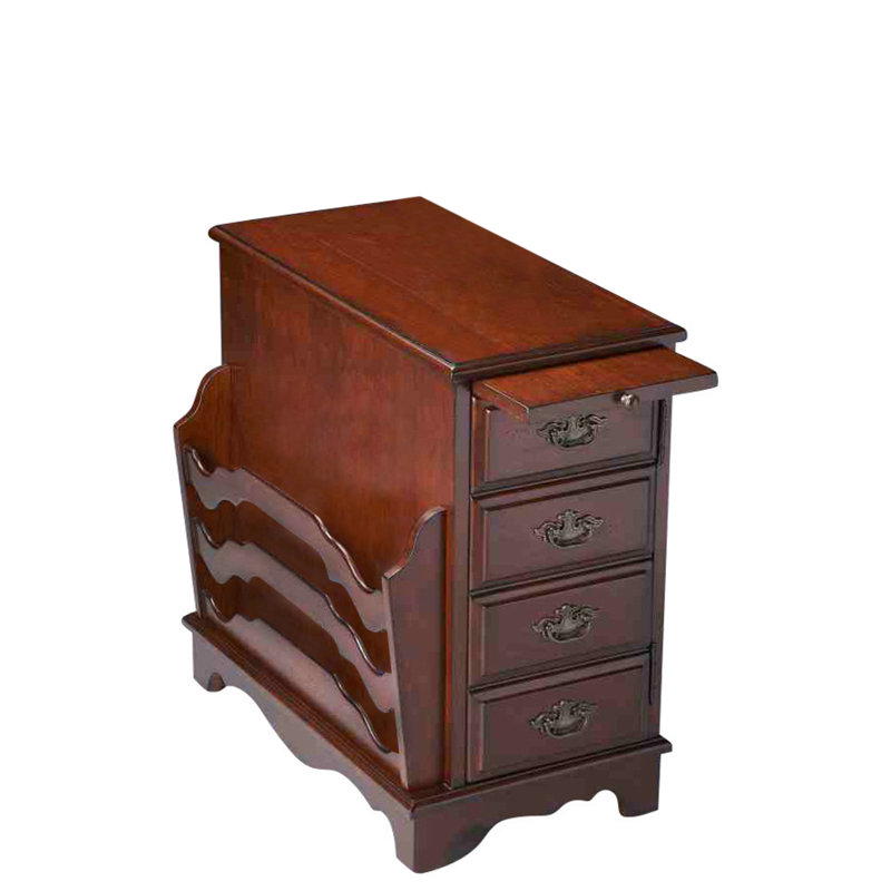 Sagnik Block End Table, Plantation Cherry