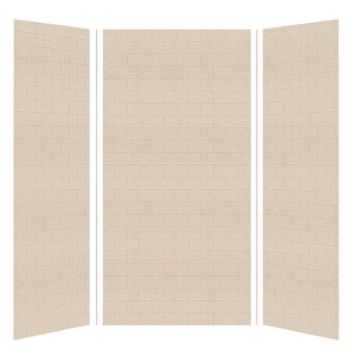 SaraMar 48'' W 36'' D 96'' H Glue Up Solid Surface Wall