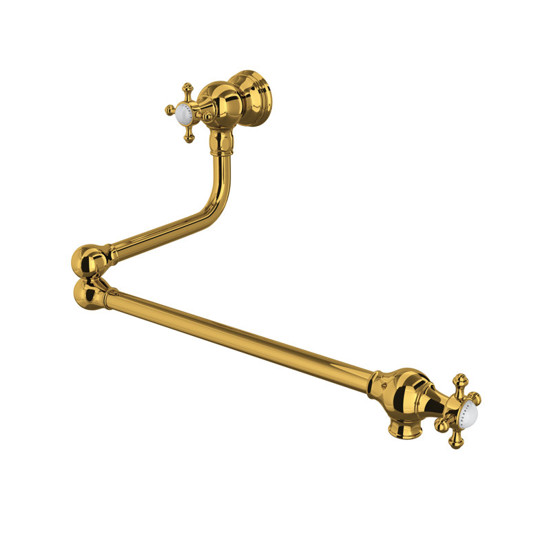 Georgian Era Pot Filler, Unlacquered Brass