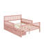 Lit plateforme en bois avec garde-corps et tiroirs-542025848-542025846