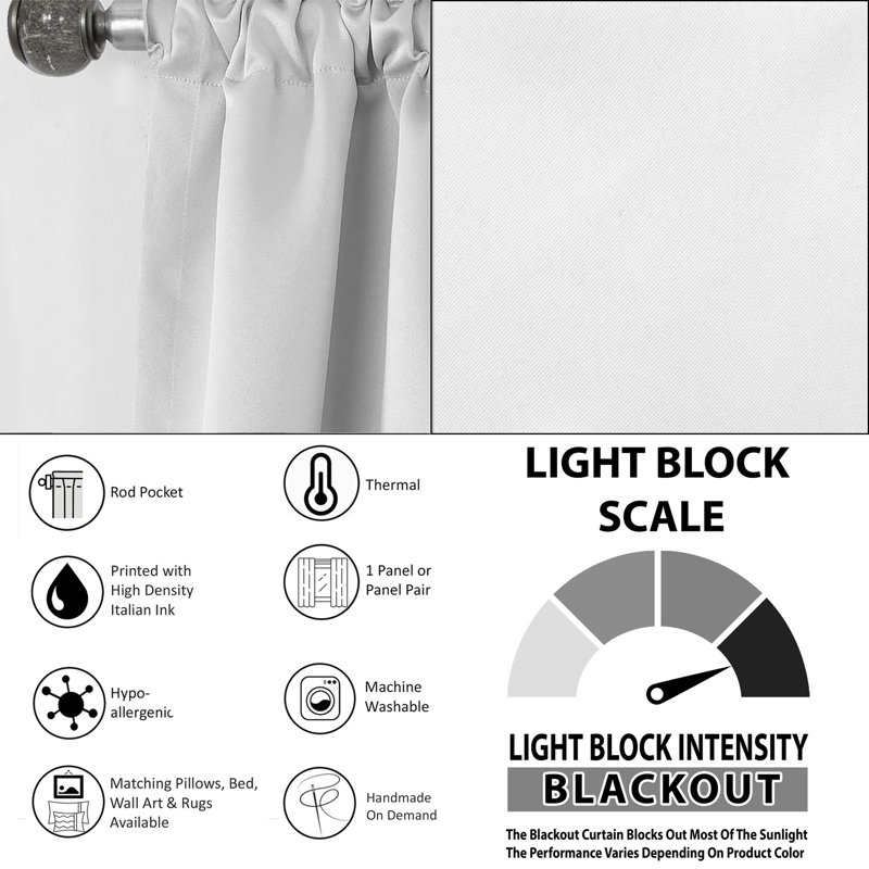 Gentle Tropical Foliage Blackout Faux Linen Curtain Panel