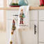 FIESTA Giver Nutcracker Holiday Holly Sprig Kitchen Towels 2-Pack Set, White/Red/Green, 16"x28"