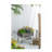 24.4"X12.6"X15.4" Rustic Black Trolley Cart Plant Stand, Planter
