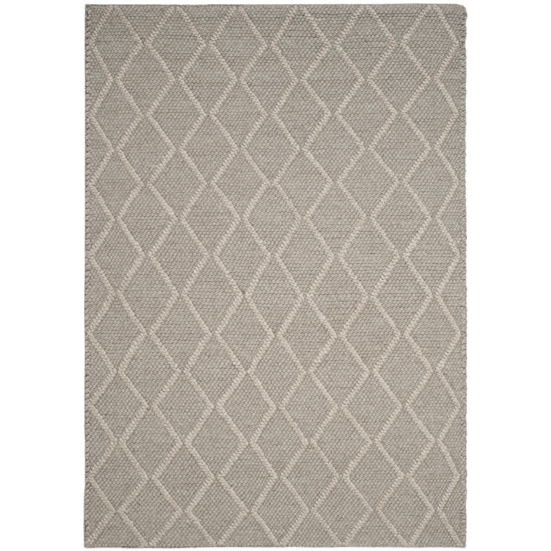 Tapis géométrique en laine et en viscose tissé à la main Russo, Rectangle de 10 pi x 14 pi