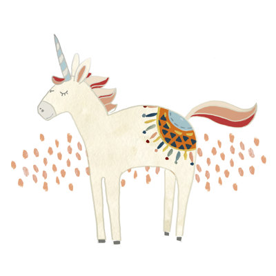 Hipster Unicorns I 1 Piece Wrapped Canvas Painting