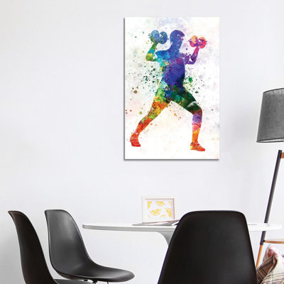 Reproduction d'art sur toile tendue, "Man exercising musculation" par Paul Rommer
