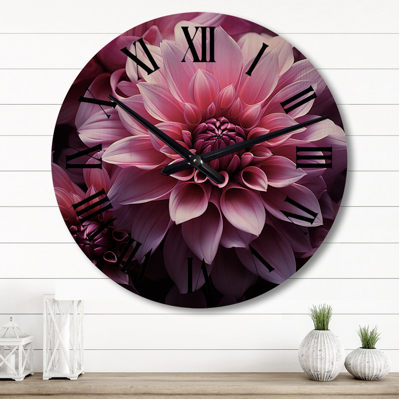 Horloge murale en bois massif Nowayton, Grand
