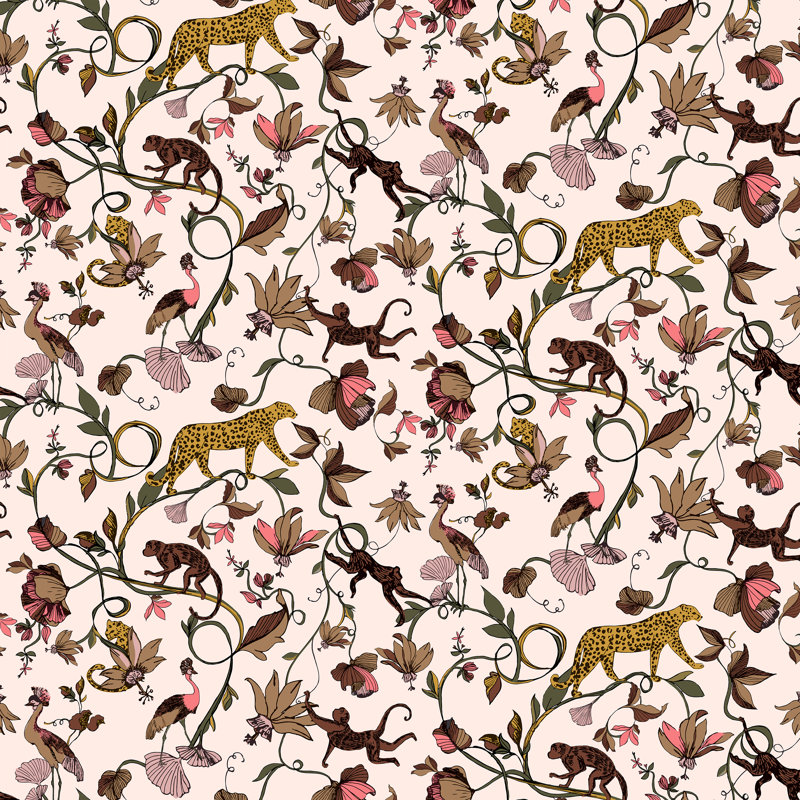 10m L x 52cm W Matte Wallpaper Roll, Multicolor