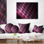 Coussin décoratif à imprimé abstrait en métal foncé rose foncé