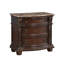 Table de chevet basculante de conception européenne 1 pièce avec mobilier de chambre à coucher traditionnel à plateau en marbre véritable 3 tiroirs